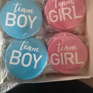 Team Boy and Girl Buttons
